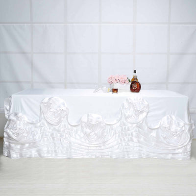 rectangle tablecloth, satin tablecloth, rosette tablecloth, decorative table covers, 90x132 tablecloth#color_parent