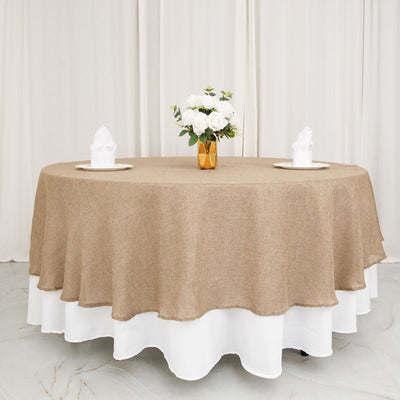faux burlap tablecloth, round burlap tablecloth, burlap tablecloth, boho tablecloth, rustic tablecloth#size_parent
