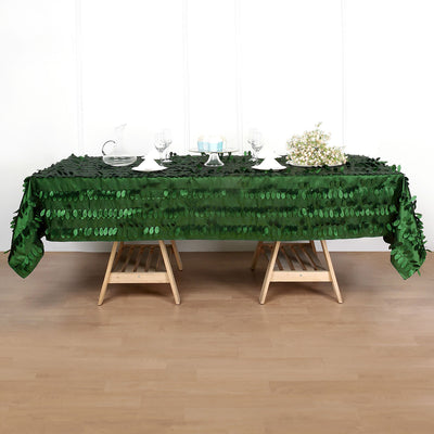 rectangle tablecloth, petal tablecloths, heavy duty tablecloth, decorative table covers, dining room tablecloth#color_green