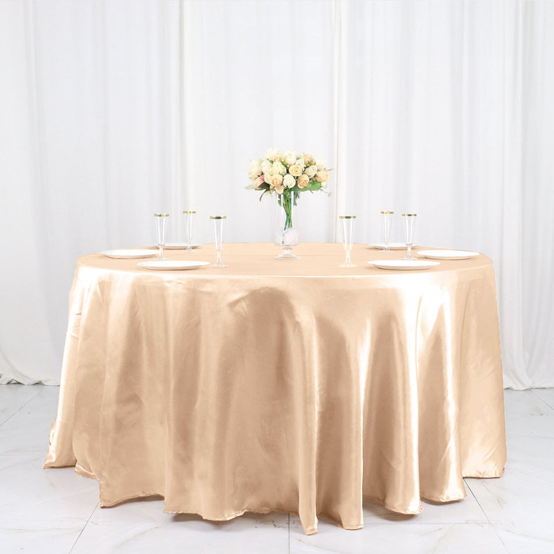 Seamless Satin Round Tablecloth 120