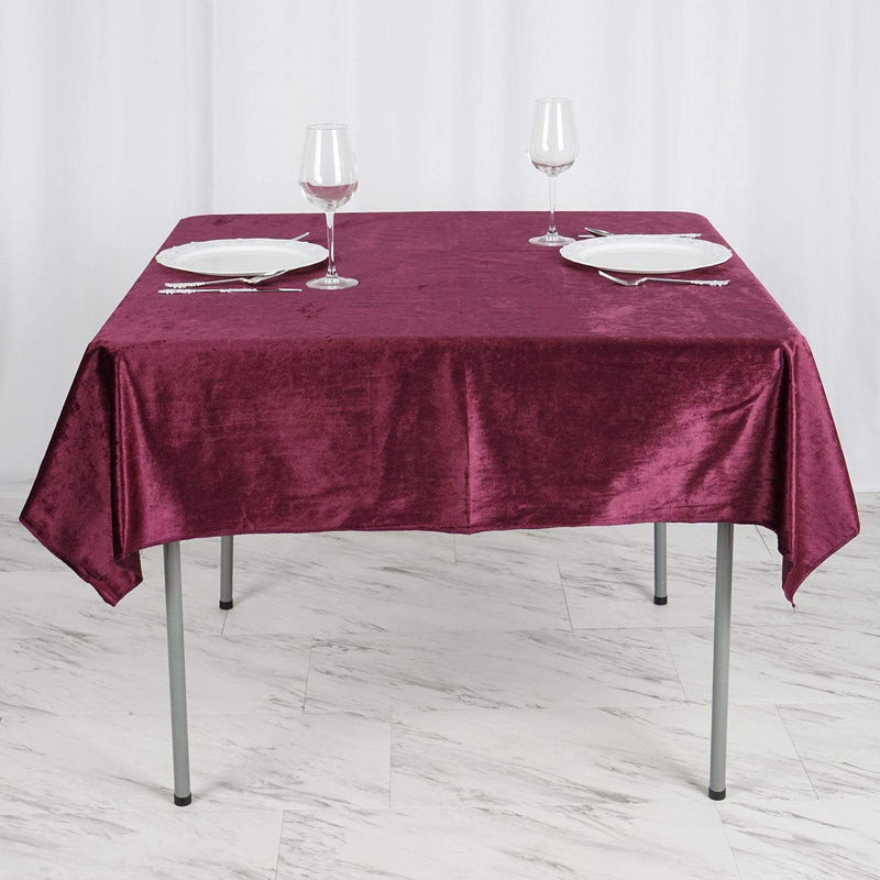 Seamless Premium Velvet Square Tablecloth, Reusable Linen 54