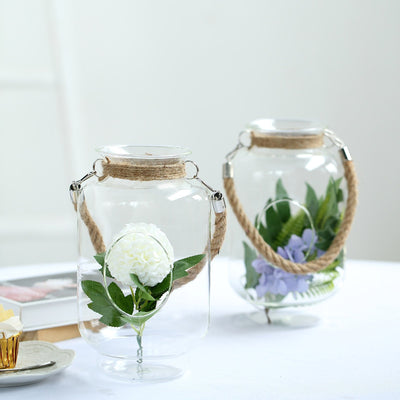decorative glass vases, glass flower vase, glass bud vase terrarium jar, glass terrarium#size_16"