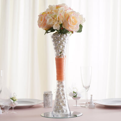 Clear Glass Vase, Hourglass Vase, Glass Flower Vase, Tall Glass Vase, Centerepiece Vases#size_parent