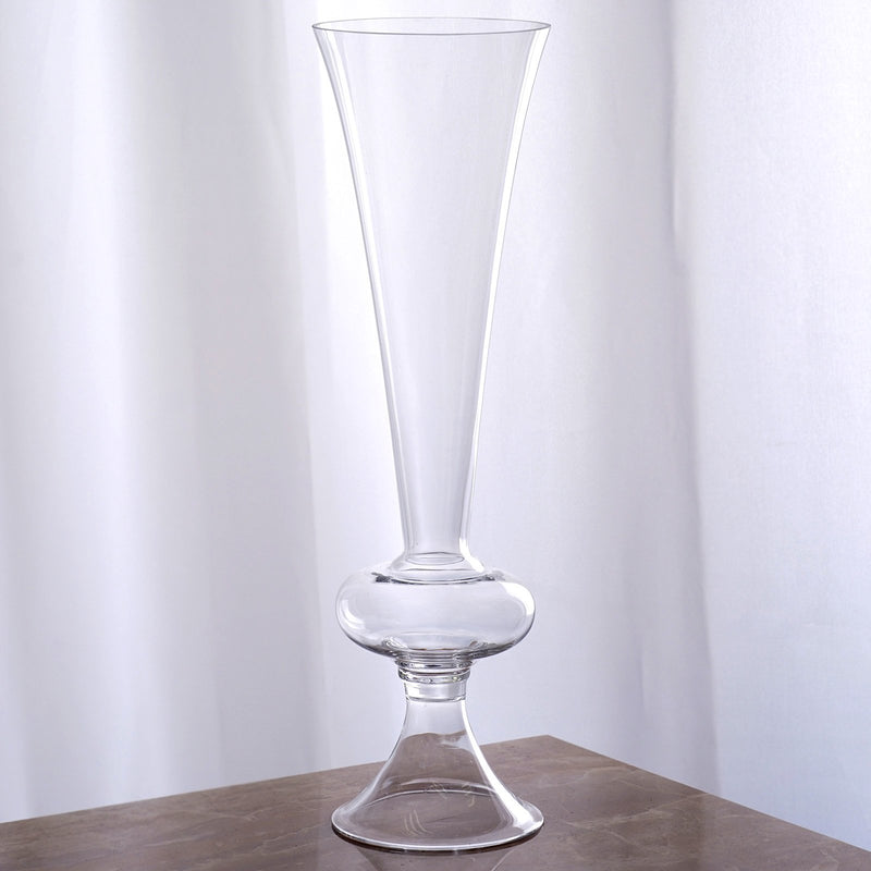 4 Pack Clear Reversible Crystal Ball Trumpet Glass Vase