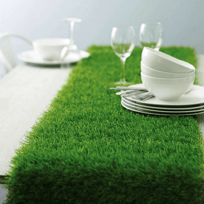 Dining table runner, Artificial grass runner, grass mat, artificial grass mat, plastic grass mat#color_parent